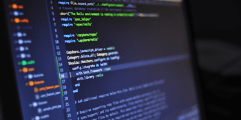 code on a screen