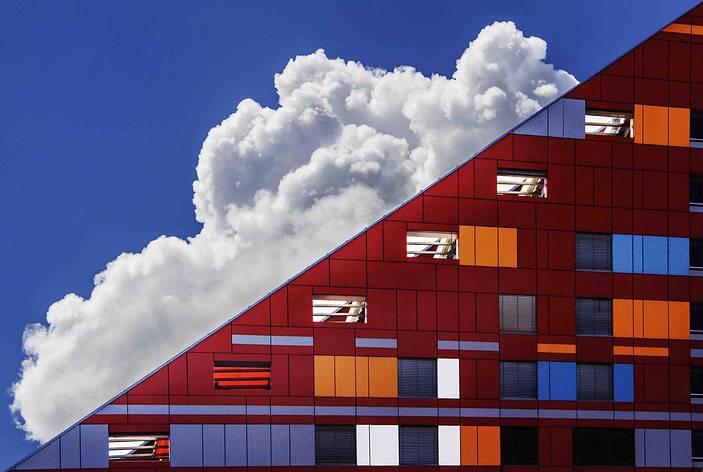 architecture building clouds
